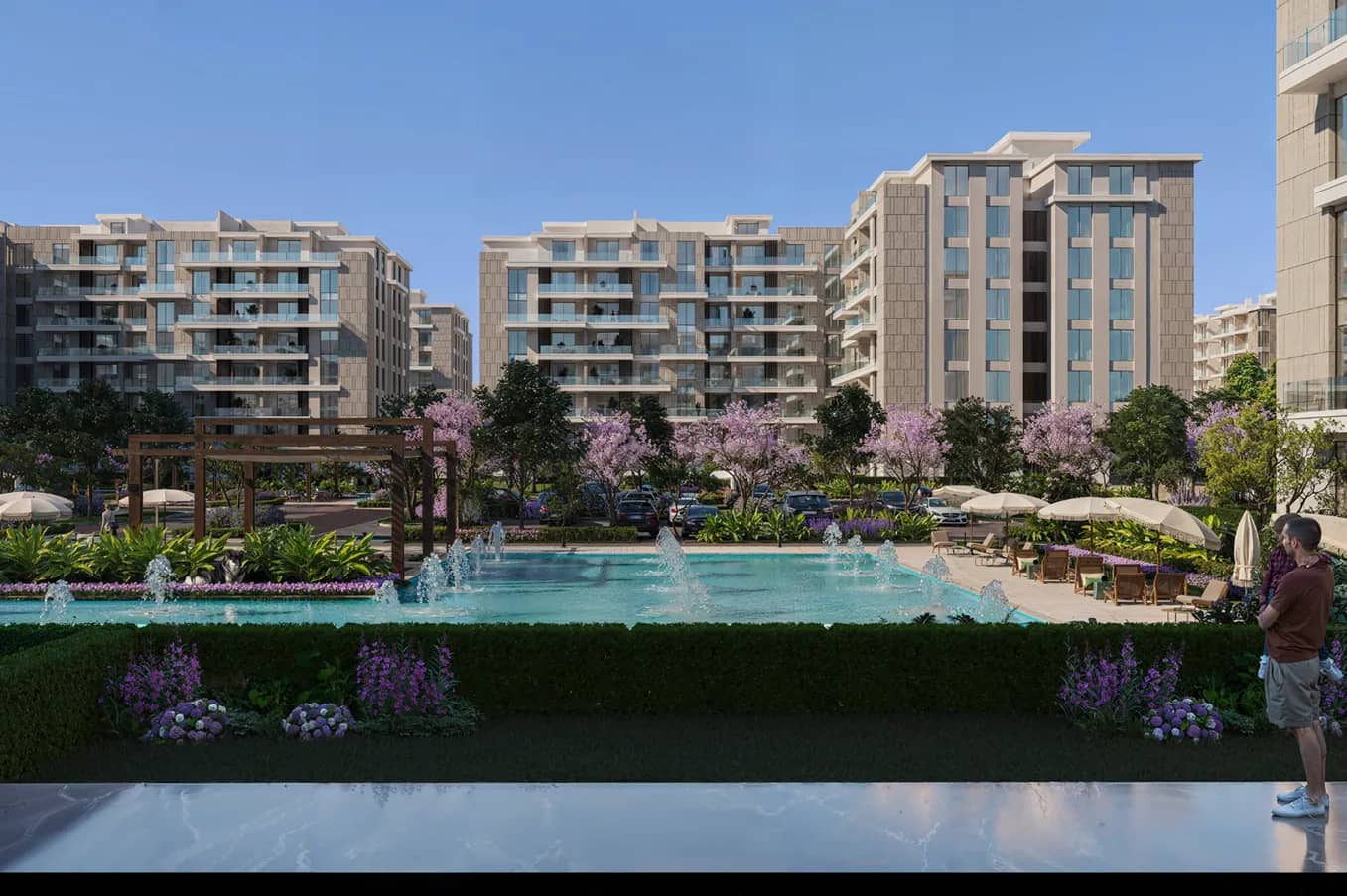 مسطحات مائية بين العمارات